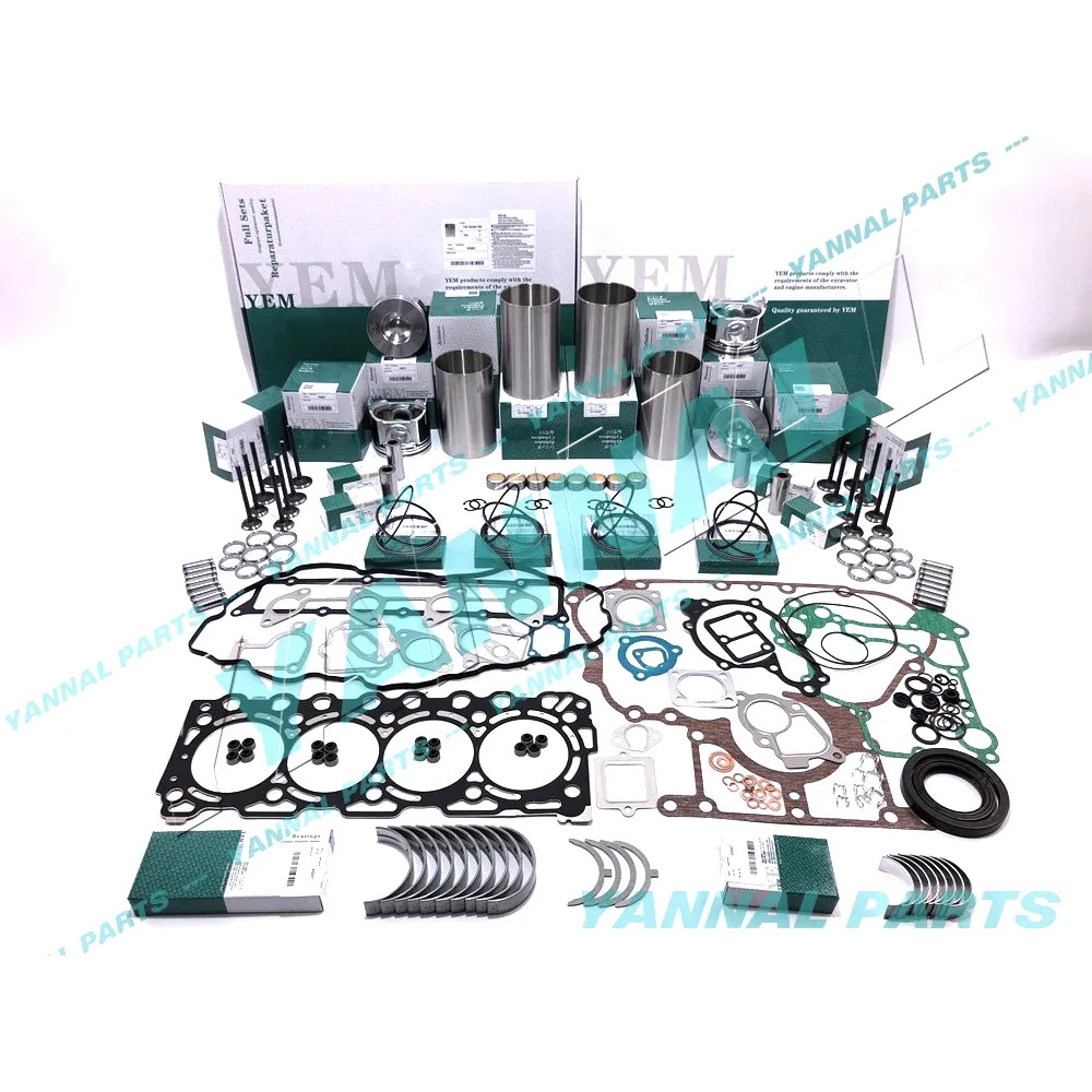 V3307 Überhol satz mit Ventilen für Kubota Overhaul Rebuild Kit