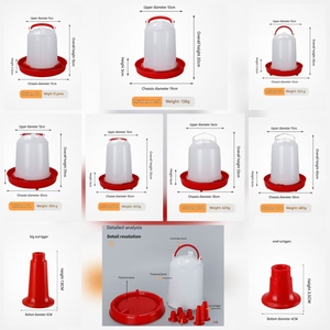 <span class=keywords><strong>Bebedero</strong></span> Manual Resistente para Aves de Corral de 1.5L con 4 Patas de Soporte y Base <span class=keywords><strong>Antivuelco</strong></span> para Cría de Pollitos y Patitos - Product Image 5