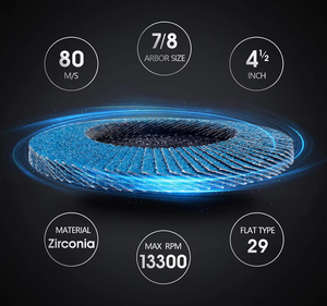 5'x7/8 ''지르코니아 알루미나 타입 29 플랩 디스크 앵글 그라인더 디스크 40 그릿 플랩 디스크 - Product Image 5