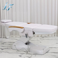 Fauteuil esthétique électrique professionnel blanc à 3 moteurs pour centre de beauté