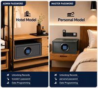 Coffre-fort électronique numérique pour hôtel avec serrure à clavier, mini coffre-fort en acier pour la maison, le bureau et le stockage d'ordinateurs portables