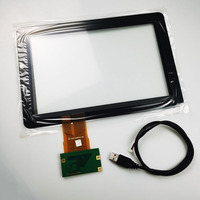 Panel Táctil Capacitivo de 10.1 Pulgadas, Superposición 16:10, Estructura de Vidrio G+G, Kit de Sensor con Tarjeta Controladora USB Externa y Cable