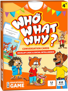 Tarjetas de Conversación para Niños: Quién, Qué, Por Qué - Juego de Aprendizaje para Habilidades Sociales, Inteligencia Emocional y Pensamiento Crítico - Product Image 1