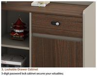 Postes de travail personnalisés, mobilier de bureau, design italien moderne et luxueux, poste de travail modulaire ergonomique avec tiroir