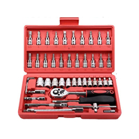 Ensemble d'outils à main en acier galvanisé de 46 pièces, kit de réparation multifonctionnel pour l'entretien à domicile et en atelier