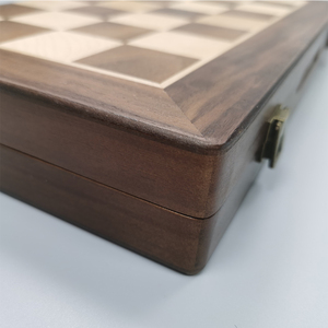 Scacchiera Pieghevole in Legno Fatta a Mano da 15 Pollici - Set di <span class=keywords><strong>Scacchi</strong></span> da Viaggio <span class=keywords><strong>per</strong></span> <span class=keywords><strong>Principianti</strong></span> e Bambini, Ecologico - Product Image 5