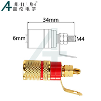 Connecteur de haut-parleur plaqué or JIALUN, borne de connexion 4 mm, prise banane, amplificateur HIFI, connecteur banane