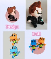 DIHAO Jouets en peluche personnalisés à logo, animaux en peluche mignons, design animalier, décoration d'intérieur, vente chaude