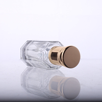 Flacon en verre octogonal à bille pour huile essentielle Attar de Dubaï, 3ml, 6ml, 9ml, 12ml