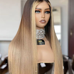 Mejor Glueless 13*6 HD Peluca con malla frontal Cabello humano crudo Ombre Color Línea de cabello prearrancada Pretty Lady Extensión de cabello frontal - Product Image 1