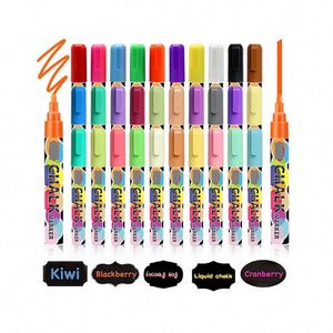 Nuevo Marcador de Tiza Líquida Reversible de 8 Colores Personalizado, para Pizarra, de Borrado en Seco y Húmedo, Sin Polvo - Product Image 2