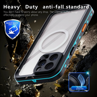 SHELLBOX Magnetic IP68 Tahan Air TPU+PC+PET  Casing Ponsel Kristal Bening dengan Tali Gantungan untuk iPhone 17 16 15 Pro Max