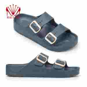Pantuflas de dos bandas con suela flexible y ligera de EVA, con hebillas ajustables para uso en interiores y exteriores, sandalias de EVA. - Product Image 5