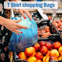 Sacs de courses en plastique jetables en PEHD avec soufflets latéraux, poignée à logo personnalisé, couleur personnalisable, pour supermarché, vente en gros