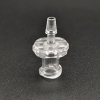 Pengiriman cepat 3/32 "Mini Barb ke wanita Luer Lock konektor untuk ID 2.4mm pipa cair infus Syringe