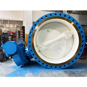 วาล์วผีเสื้อ D343H 600LB DN1000 โลหะผสมทนการกัดกร่อน ซีลเหล็กกล้าไร้สนิมหลายชั้น ควบคุมด้วยกังหัน - Product Image 2