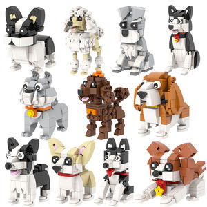 Bloques de Construcción para Niños, Juguetes de Construcción, Bulldog, Caniche, Schnauzer, Husky Siberiano, <span class=keywords><strong>Beagle</strong></span>, Border Collie, Chihuahua, Papillon - Product Image 1