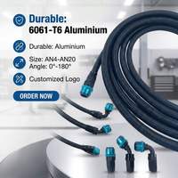 Raccords rapides en aluminium BJR AN6/AN8/AN10/AN12/AN16 roses, extrémités de tuyau pivotantes droites à connexion rapide pour pièces de système de carburant