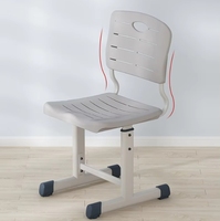 Ensemble bureau et chaise réglables pour étudiants, structure métallique, poste de travail en bois avec tiroir et crochets pour l'école