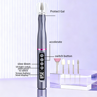 Machine à percer les ongles professionnelle portable, moteur sans balais, 35 000 tr/min, kit de manucure et pédicure sans fil, lime à ongles électrique, stylo