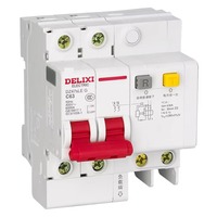 Disjoncteur différentiel Delixi Original DZ47sLE 1P+N 2P 3P 3P+N 4P C16 C20 C25 C32 C40 C50 C63 30mA 300mA RCBO RCCB RCD