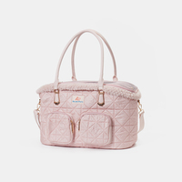 Sac à dos de luxe portable pour animaux de compagnie en PU, sacs de voyage respirants en maille, sacs de transport pour chiots et chats, sacs à bandoulière pour chiens pour les sorties en extérieur