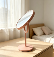 Round Magnifying Desktop Makeup Mirror 360 Degree Standing