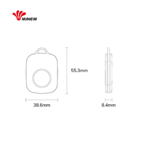 Balise de localisation portable Minew, bouton SOS d'urgence sans fil Bluetooth, portable, avec cordon - Product Image 5