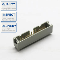 Connecteur IDC à double rangée, pas de 2,00 mm, 6-100 broches, hauteur 10,5 mm, pour PLC industriel, contrôle d'automatisation et carte de télécommunications
