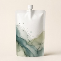 Pochette de recharge personnalisée pour cosmétiques et soins de la peau, avec bec verseur, anti-fuite, pour shampoing, gel douche, crème