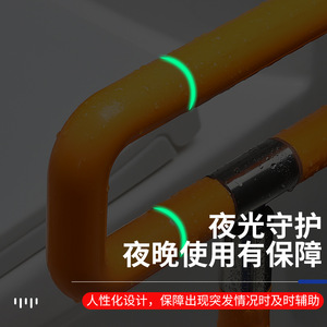Barra de apoyo plegable para baño, barra de seguridad antideslizante con rotación de 180 grados para ancianos y discapacitados, soporte para inodoro - Product Image 4