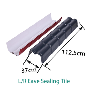 Design moderno resistente al calore in PVC plastica tetto accessori trapezoidale forma di bambù tegola lampeggiante tappi e chiodi - Product Image 1