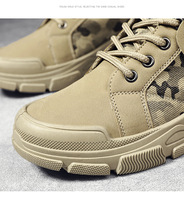 Bottes de combat camouflage à plateforme pour hommes et garçons - Chaussures décontractées et tendance toutes saisons