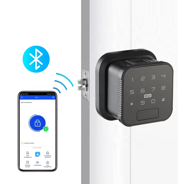 Одноврезной БЕСКЛЮЧЕВОЙ цифровой электронный скрытый DADALOCK APP NFC android смарт-замок со сканером отпечатков пальцев