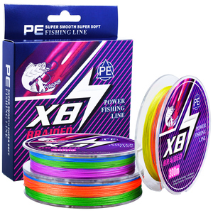 Personnalisé 300m 8 brins <span class=keywords><strong>carpe</strong></span> longue ligne de pêche tressée <span class=keywords><strong>fil</strong></span> PE standard coloré pour la pêche en rivière lac ruisseau - Product Image 1