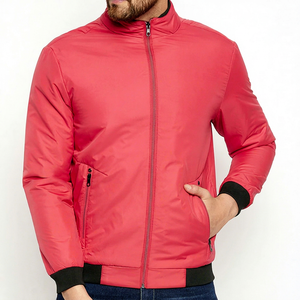 Blouson bomber décontracté pour homme Green Avirex en polyester/satin, style vintage, col montant, logo sur le devant, fermeture éclair standard, respirant - Product Image 1