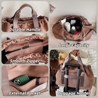 Bolsa de Hombro Deportiva, de Gran Capacidad, con Cordón, Asa Resistente, Bolsillo Antirrobo, para Viajes, Senderismo y Compras, Entrega Rápida