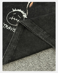 Acid Wash Cotton Custom Printed Oversized <b>Y2k</b> Breathable Heavyweight Men's T-<b>Shirt</b> - Product Image 5