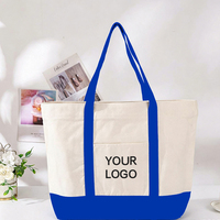Nouveau sac fourre-tout en toile tendance avec empiècements, sac de courses en coton recyclable avec poche pour les trajets quotidiens et les sorties décontractées