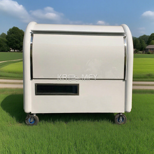 Coffee Carts <b>Breakfast</b> Mobile Food Trailer Round Food Truck Mobile Coffee Crepe Vending Carts Kitchen Equipment Food Truck - Product Image 1