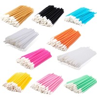 Pinceau à lèvres plat jetable en nylon, manche en plastique écologique, pour rouge à lèvres, brillant à lèvres, baume à lèvres, maquillage portable mini pour femmes, vente en gros