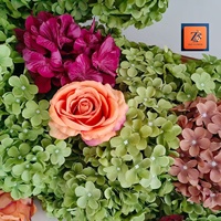 Décoration Florale Artificielle pour Bar à Desserts, Mariage, Lys Bourgogne, Hortensia, Événement, Bar à Cocktails, Comptoir, Fournitures de Fête, Décoration de Fond