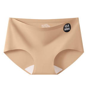 Damen 10A Antibakterieller Maulbeerseiden-Bikini-Slip für den Sommer aus Eisseide, nahtlose Alltags-Triangel-Unterwäsche mit einfarbigem, nicht einschneidendem Bund - Product Image 6