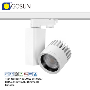 GOSUN diseño moderno CRI90 Dali cuerpo de aluminio regulable LED Luz de pista sin parpadeo para <span class=keywords><strong>tienda</strong></span> de ropa - Product Image 1