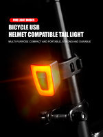 Usine IP65 étanche vélo feu arrière USB Rechargeable vélo lumière pour vtt e-bike casque Pack sac feu arrière 5 modèles