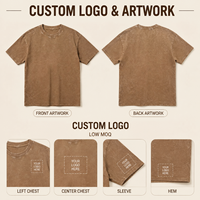 T-shirt vierge vintage lavé personnalisé HuaYi OEKO-TEX en coton épais, style streetwear, fabricant OEM pour marques de mode