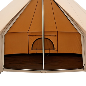 Tente cloche en toile pour glamping, abri familial pour le camping, tente quatre saisons pour l'extérieur avec sacs de transport - Product Image 3