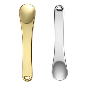 Spatola Cosmetica di Lusso in Metallo con Logo Personalizzato, Mini Cucchiaio per Massaggio Occhi in Zinco Anti-età Jingwang WS19001 - Product Image 3