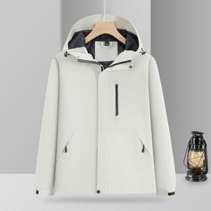 Custom Logo Luxury Man Black Waterproof Soft Shell Windbreaker With Hood For Black <b>Zip</b>-<b>up</b> Design - Product Image 5