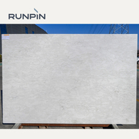 Panneaux muraux en pierre artificielle RUNPIN, pierre de quartz blanche, grandes dalles, briques durables, polies, comptoirs de cuisine modernes en quartz